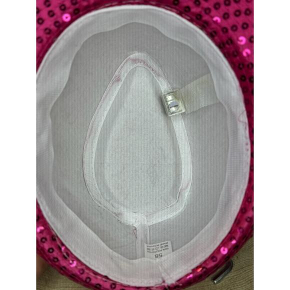 🎩 Electric Mammoth LED Light-Up Flashing Fedora Hat - Pink Sequins 🎩 - Picture 5 of 9